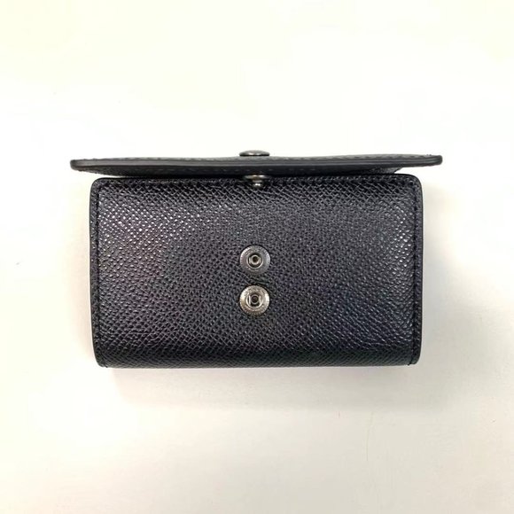 COACH F73992 LEATHER FIVE RING KEY CASE IN BLACK - Picture 3 of 5